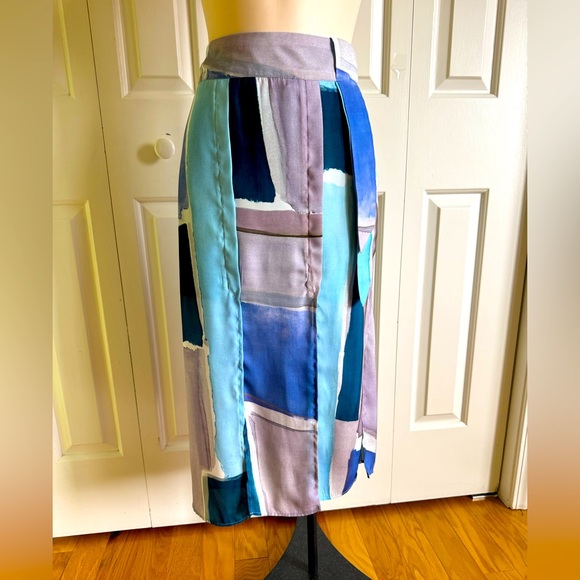 Trucco Dresses & Skirts - TRUCCO Multicolor Silk Pencil Skirt 6 EUC
